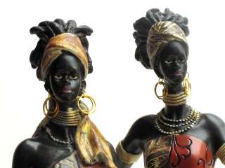 Afrikanische Figuren Set je 35 cm Skulptur Figur Statue  Intelligenta 