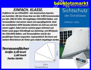 Sonnensegel Coolaroo Viereck 3,6x3,6 Premium weiss EAN 7998700022374 