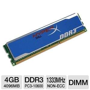 Kingston HyperX Blu HS Desktop Memory Module   4GB, PC3 10600, DDR3 