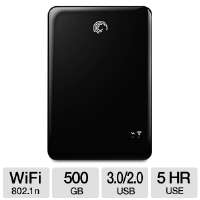 Seagate STBF500101 GoFlex Satellite Mobile Wireless Hard Drive   500GB 