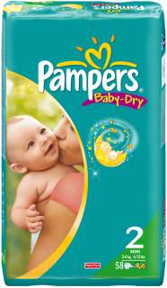 Pampers Baby Dry Gr. 2 Mini 3 6 Kg Jumbo 58   232  