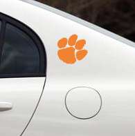 Clemson Tigers paw decal sticker orange 6 Year Rated  