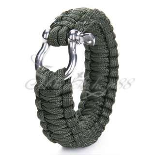   550 Survival Armband Bracelet mit Edelstahl U/Bow Shackle 4 Farbe Neu