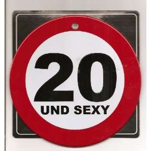 METALL SCHILD RUND ZAHL 20.Geburtstag: .de: Spielzeug