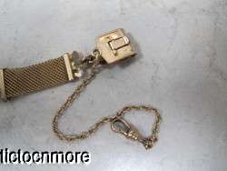 ANTIQUE GOLD FILLED VICTORIAN WOVEN MESH POCKET WATCH CHAIN 