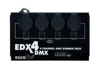 EUROLITE EDX 4 DMX DIMMERPACK 4x1.150 WATT DIMMER NEU  