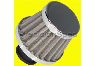   SILVER STAINLESS CRANKCASE VENT AIR INTAKE BREATHER FILTER 18MM  