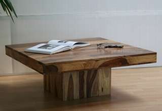 GI 2294T Design Couchtisch Massivholz Tisch Holz 90*90  