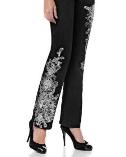 DG2 Metallic Scroll Boot Cut Jeans with Jewels $69.90 THREE COLORS 