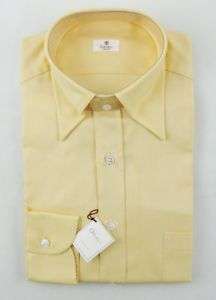 New ORIALI Italy Yellow Dress Shirt 16.5/42 NWT $475  