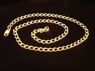 14K Yellow Gold 18.5 Solid Curb Link Chain 38.26 Grams  