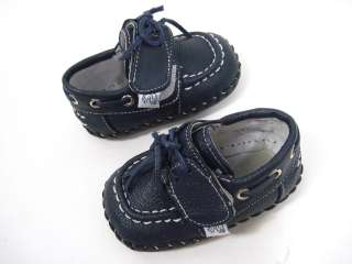 PEDIPED Navy Baby Infant Deck Shoes Sz XS IN BOX  