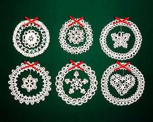 TATSY 2 kits in one 12 tatted lace holiday ornaments 2 each  