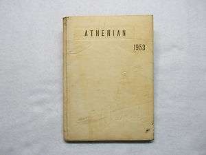 1953 ATHENS HIGH SCHOOL YEARBOOK ATHENS MI MICHIGAN.  