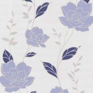 Vlies Tapete Flair Creme Violett Blau Beige Blumen  