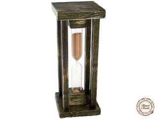 Wood Carved Hourglass Sandglass Sand Timer 20 Minutes  