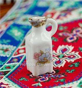 Dollhouse Miniature Vintage Flower Porcelain Milk Pot  