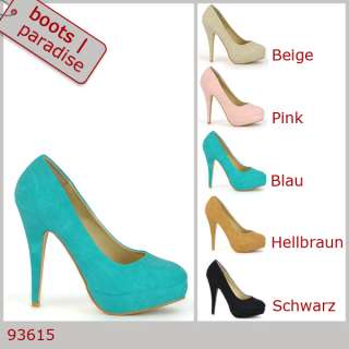 Top Klassische Damen Pumps High Heels Schuhe 91502  