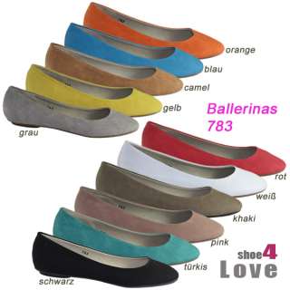 Damenschuhe 783 Damen Ballerinas Ballerina Schuhe 11 Farben 36 42 Neu 