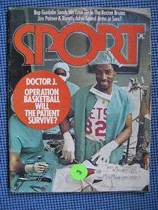 Sport Magazine Doctor J New Jersey Nets ABA 1975  