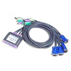  Aten Corp, 4 Port KVM with Cables (Catalog Category 