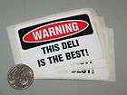 Funny Deli Case Warning Decal 3 Pack Lot