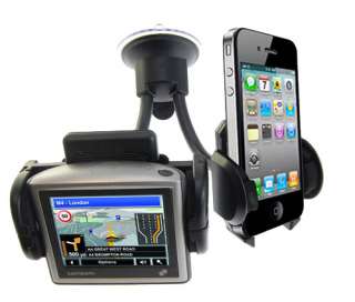 IN CAR DUAL SUCTION MOUNT FOR SAT NAV & MOBILE PHONE  