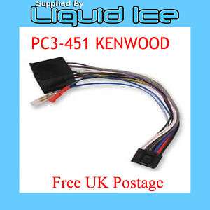 PC3 451 Kenwood 16 Pin to ISO Headunit Power Lead Radio  