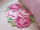Shabby Floral Chic Rose Bath Rug Floor/Door Mat k Style