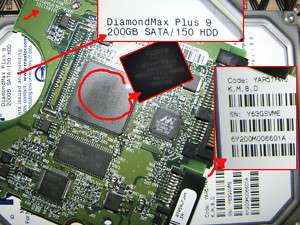 Maxtor DiamondMax Plus 9 200 200GB 6Y200MO YAR51HWO PCB  