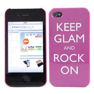  iTALKonline IMPERIAL PURPLE CASE with WHITE TEXT KEEP GLAM AND ROCK 