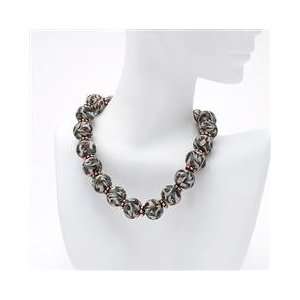  Hunter Collection Large Bead Necklace with Sterling 