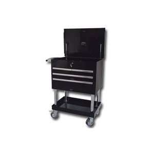   Mountain Professional 4 Drawer Black Service Cart with Mag Wheels