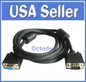 PC 15 Pin VGA Male to Female Extension Cable Cord 6 Ft  