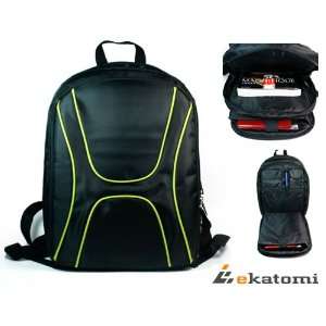  Black and Green Sports Backpack Laptop Bag for 12.1 