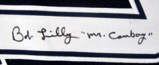 Dallas Cowboys Bob Lilly Autographed Navy Blue Jersey Mr. Cowboy JSA 