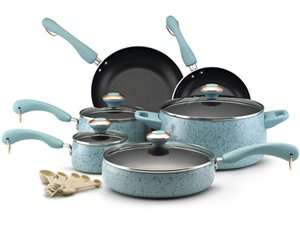 Paula Deen Robins Egg Blue Nonstick Cookware Set 1251 631899125132 