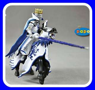   Warriors of World Papo Medieval Knight with Dragon King Horse Figure C