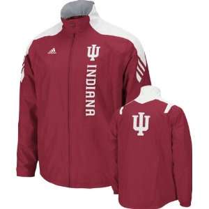  Indiana Hoosiers adidas Red Football Sideline Midweight 