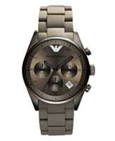 Emporio Armani Watch, Mens Automatic Chronograph Gray Silicone 
