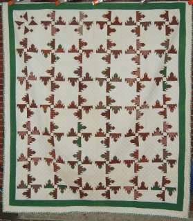 1890s Vintage Delectable Mountain Hand Stitched Antique Quilt ~GREAT 