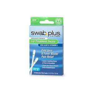  Swabplus Lip Treatment Swabs, with Aloe & Vitamin E 24ea 