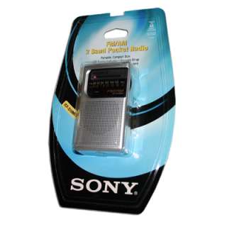 Sony Pocket Compact Portable AM/FM Radio Silver 2011 NR 027242598447 