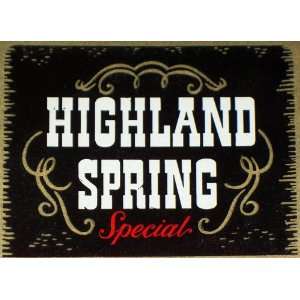   Boston Highland Spring Blended Whiskey Label, 1930s 