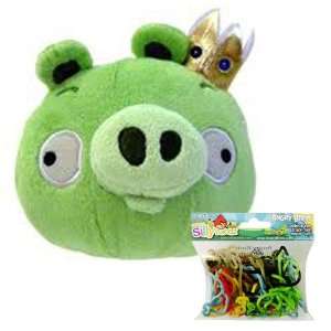  Angry Birds 5 Plush King Pig w/ Sound and FREE Silly 