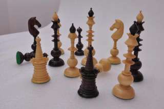 Reproduction Antique Chess Set Rose Wood Pieces  