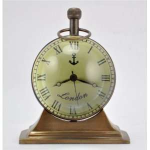  Antique Brass Maritime Desk Clock 