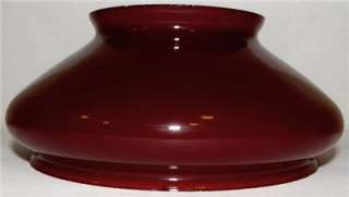 ANTIQUE DEEP RUBY RED STUDENT LAMP SHADE 5 1/2 SHADE MOUNT DIA 