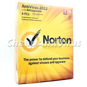   norton antivirus 2012 with antispyware 5 pc condition new packaging