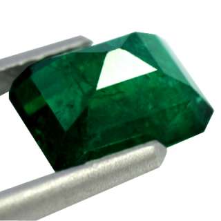 44 cts Natural Top Mined Green Emerald Gemstone Octagon Cut Zambia 